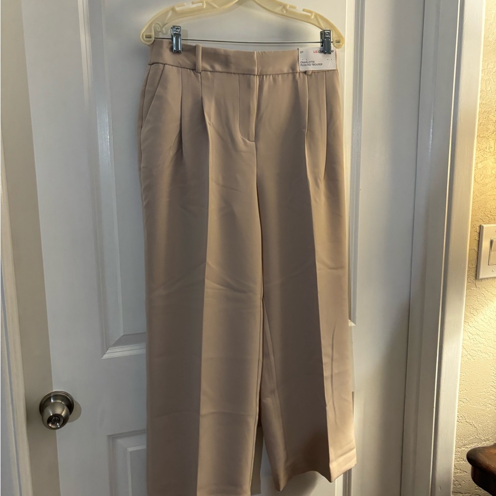 Women’s Liz Claiborne Charlotte Trouser pants - Beige Sz 8P NWT - Picture 2 of 8